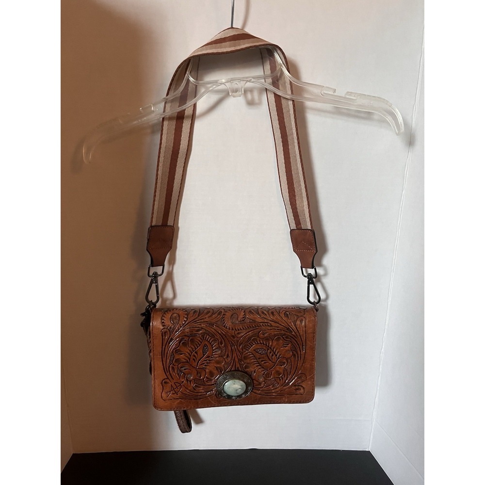 Brown American Darling Genuine Leather Handcrafted Western HandBag